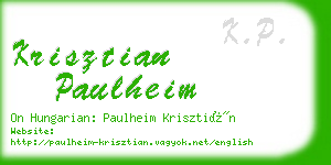 krisztian paulheim business card